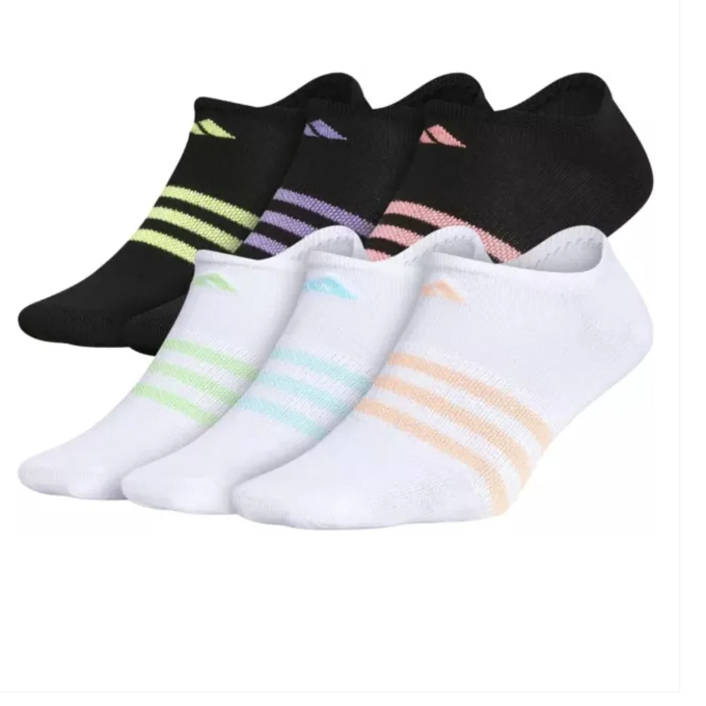 12 Pairs adidas Girls' Superlite No Show Socks